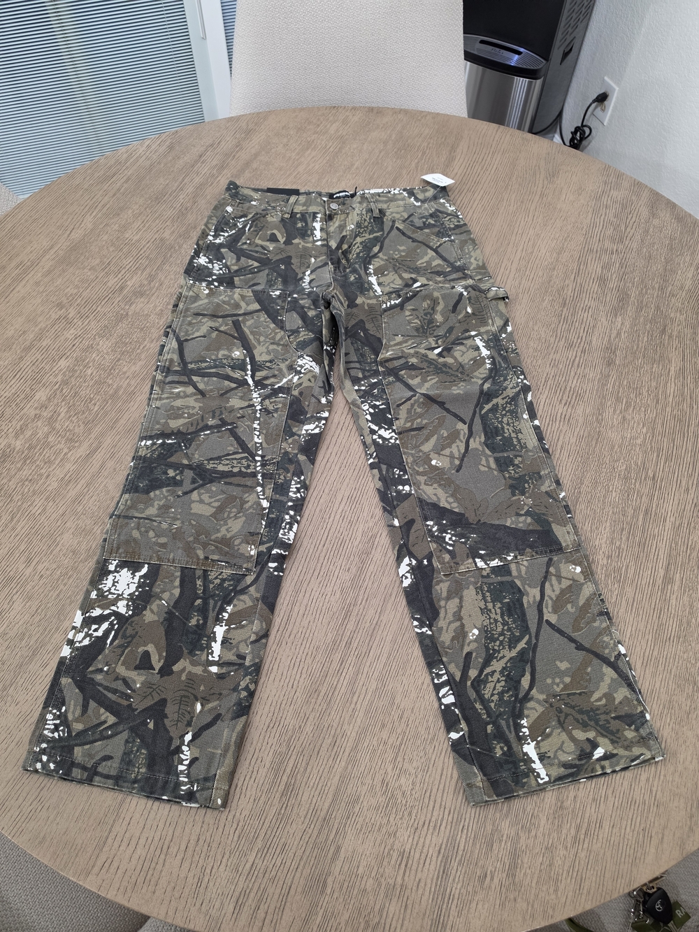 RSQ Tilly's Camo Green Brown Canvas Shorts